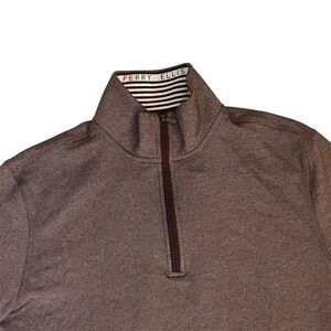 Perry Ellis Textured Brown Pullover Size Large Men’s 1/4 Zip